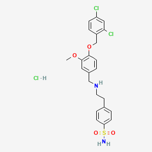 4-[2-[[4-[(2,4-Dichlorophenyl)methoxy]-3-methoxyphenyl]methylamino]ethyl]benzenesulfonamide;hydrochloride