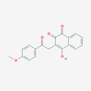 molecular formula C19H14O5 B421289 2-Hydroxy-3-[2-(4-methoxyphenyl)-2-oxoethyl]naphthoquinone 