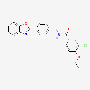 molecular formula C23H19ClN2O3 B4212905 N-[4-(1,3-benzoxazol-2-yl)benzyl]-3-chloro-4-ethoxybenzamide 