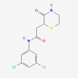 molecular formula C12H12Cl2N2O2S B4212916 N-(3,5-dichlorophenyl)-2-(3-oxothiomorpholin-2-yl)acetamide 