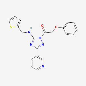 2-Phenoxy-1-[3-(pyridin-3-YL)-5-{[(thiophen-2-YL)methyl]amino}-1H-1,2,4-triazol-1-YL]ethan-1-one