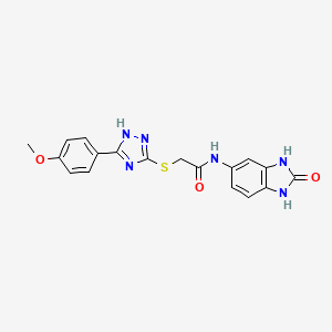 2-{[5-(4-methoxyphenyl)-4H-1,2,4-triazol-3-yl]thio}-N-(2-oxo-2,3-dihydro-1H-benzimidazol-5-yl)acetamide