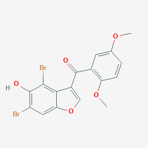 molecular formula C17H12Br2O5 B421295 (4,6-Dibromo-5-hydroxy-1-benzofuran-3-yl)(2,5-dimethoxyphenyl)methanone 
