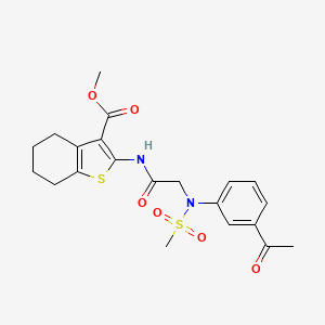 methyl 2-[[2-(3-acetyl-N-methylsulfonylanilino)acetyl]amino]-4,5,6,7-tetrahydro-1-benzothiophene-3-carboxylate