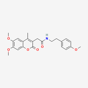 2-(6,7-dimethoxy-4-methyl-2-oxo-2H-chromen-3-yl)-N-[2-(4-methoxyphenyl)ethyl]acetamide