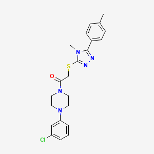 1-[4-(3-chlorophenyl)piperazin-1-yl]-2-{[4-methyl-5-(4-methylphenyl)-4H-1,2,4-triazol-3-yl]sulfanyl}ethanone