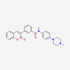 N-[4-(4-methyl-1-piperazinyl)phenyl]-3-(2-oxo-2H-chromen-3-yl)benzamide