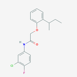 2-(2-sec-butylphenoxy)-N-(3-chloro-4-fluorophenyl)acetamide