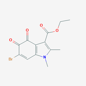 molecular formula C13H12BrNO4 B421302 ethyl 6-bromo-1,2-dimethyl-4,5-dioxo-4,5-dihydro-1H-indole-3-carboxylate CAS No. 327101-27-9