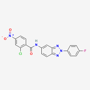 2-chloro-N-[2-(4-fluorophenyl)-2H-1,2,3-benzotriazol-5-yl]-4-nitrobenzamide