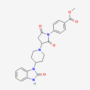 methyl 4-{2,5-dioxo-3-[4-(2-oxo-2,3-dihydro-1H-benzimidazol-1-yl)piperidin-1-yl]pyrrolidin-1-yl}benzoate