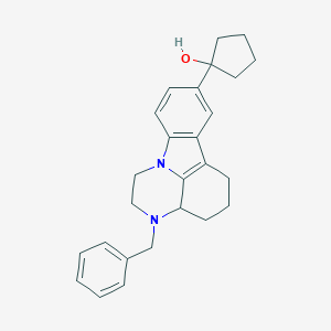 molecular formula C26H30N2O B421308 1-(3-benzyl-2,3,3a,4,5,6-hexahydro-1H-pyrazino[3,2,1-jk]carbazol-8-yl)cyclopentanol CAS No. 300801-33-6
