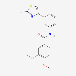 3,4-dimethoxy-N-[3-(2-methyl-1,3-thiazol-4-yl)phenyl]benzamide