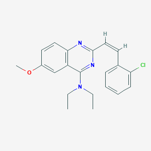 2-[2-(2-chlorophenyl)vinyl]-N,N-diethyl-6-methoxy-4-quinazolinamine