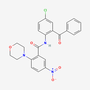 N-(2-benzoyl-4-chlorophenyl)-2-(4-morpholinyl)-5-nitrobenzamide