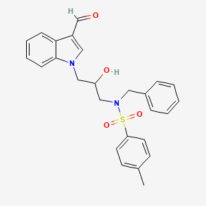 N-benzyl-N-[3-(3-formylindol-1-yl)-2-hydroxypropyl]-4-methylbenzenesulfonamide