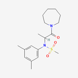 N-[2-(1-azepanyl)-1-methyl-2-oxoethyl]-N-(3,5-dimethylphenyl)methanesulfonamide