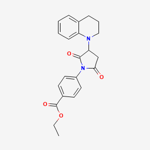 ethyl 4-[3-(3,4-dihydro-2H-quinolin-1-yl)-2,5-dioxopyrrolidin-1-yl]benzoate