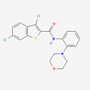 molecular formula C19H16Cl2N2O2S B4213156 3,6-dichloro-N-[2-(4-morpholinyl)phenyl]-1-benzothiophene-2-carboxamide 