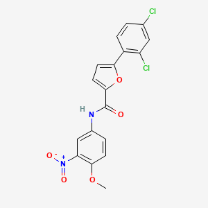 molecular formula C18H12Cl2N2O5 B4213165 5-(2,4-dichlorophenyl)-N-(4-methoxy-3-nitrophenyl)-2-furamide 