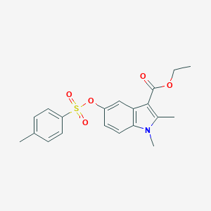molecular formula C20H21NO5S B421318 ethyl 1,2-dimethyl-5-{[(4-methylphenyl)sulfonyl]oxy}-1H-indole-3-carboxylate CAS No. 88461-72-7