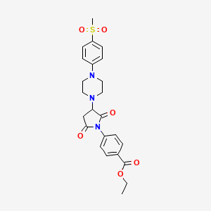 Ethyl 4-(3-{4-[4-(methylsulfonyl)phenyl]piperazin-1-yl}-2,5-dioxopyrrolidin-1-yl)benzoate