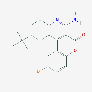 molecular formula C20H21BrN2O2 B4213189 7-Amino-2-bromo-11-tert-butyl-9,10,11,12-tetrahydrochromeno[3,4-c]quinolin-6-one 