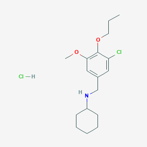 N-[(3-chloro-5-methoxy-4-propoxyphenyl)methyl]cyclohexanamine;hydrochloride