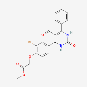 methyl [4-(5-acetyl-2-oxo-6-phenyl-1,2,3,4-tetrahydro-4-pyrimidinyl)-2-bromophenoxy]acetate