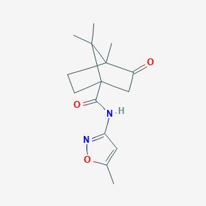 molecular formula C15H20N2O3 B4213207 4,7,7-trimethyl-N-(5-methylisoxazol-3-yl)-3-oxobicyclo[2.2.1]heptane-1-carboxamide 