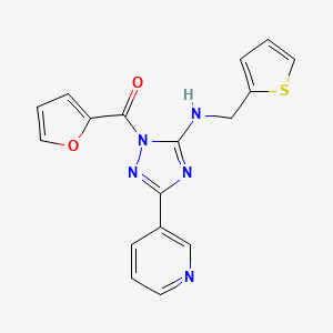 1-(Furan-2-carbonyl)-3-(pyridin-3-YL)-N-[(thiophen-2-YL)methyl]-1H-1,2,4-triazol-5-amine