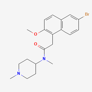 2-(6-bromo-2-methoxynaphthalen-1-yl)-N-methyl-N-(1-methylpiperidin-4-yl)acetamide