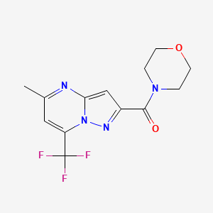 molecular formula C13H13F3N4O2 B4213240 5-methyl-2-(4-morpholinylcarbonyl)-7-(trifluoromethyl)pyrazolo[1,5-a]pyrimidine 