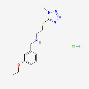 2-(1-methyltetrazol-5-yl)sulfanyl-N-[(3-prop-2-enoxyphenyl)methyl]ethanamine;hydrochloride