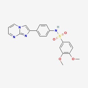 N-(4-imidazo[1,2-a]pyrimidin-2-ylphenyl)-3,4-dimethoxybenzenesulfonamide