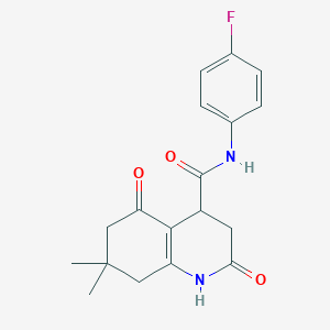 N-(4-fluorophenyl)-7,7-dimethyl-2,5-dioxo-1,2,3,4,5,6,7,8-octahydroquinoline-4-carboxamide