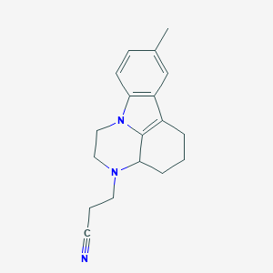 molecular formula C18H21N3 B421329 3-(8-Methyl-1,2,3a,4,5,6-hexahydro-3H-pyrazino[3,2,1-jk]carbazol-3-yl)propanenitrile CAS No. 329070-85-1