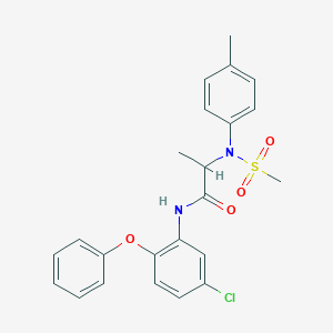 molecular formula C23H23ClN2O4S B4213298 N~1~-(5-chloro-2-phenoxyphenyl)-N~2~-(4-methylphenyl)-N~2~-(methylsulfonyl)alaninamide 