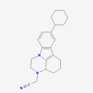 molecular formula C22H27N3 B421330 (8-Cyclohexyl-1,2,3a,4,5,6-hexahydro-3H-pyrazino[3,2,1-jk]carbazol-3-yl)acetonitrile CAS No. 292853-94-2