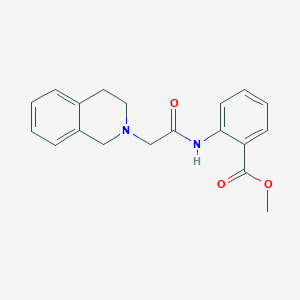 molecular formula C19H20N2O3 B4213311 methyl 2-[(3,4-dihydro-2(1H)-isoquinolinylacetyl)amino]benzoate 