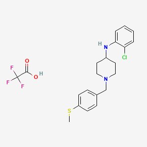 N-(2-chlorophenyl)-1-[(4-methylsulfanylphenyl)methyl]piperidin-4-amine;2,2,2-trifluoroacetic acid