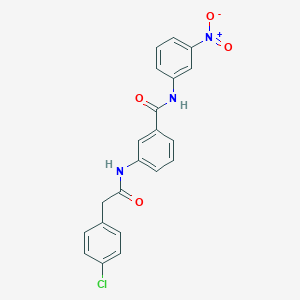 molecular formula C21H16ClN3O4 B4213353 3-[[2-(4-chlorophenyl)acetyl]amino]-N-(3-nitrophenyl)benzamide 