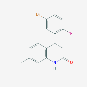 4-(5-bromo-2-fluorophenyl)-7,8-dimethyl-3,4-dihydroquinolin-2(1H)-one