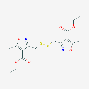 Diethyl 3,3'-(disulfanediyldimethanediyl)bis(5-methyl-1,2-oxazole-4-carboxylate)