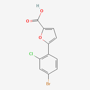 molecular formula C11H6BrClO3 B4213363 5-(4-Bromo-2-chlorophenyl)furan-2-carboxylic acid 