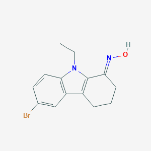 molecular formula C14H15BrN2O B421338 6-bromo-9-ethyl-2,3,4,9-tetrahydro-1H-carbazol-1-one oxime 