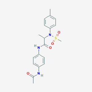 molecular formula C19H23N3O4S B4213395 N~1~-[4-(acetylamino)phenyl]-N~2~-(4-methylphenyl)-N~2~-(methylsulfonyl)alaninamide 