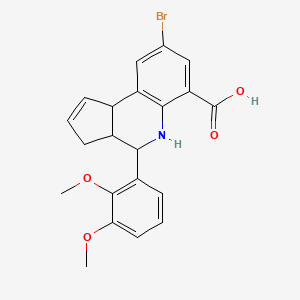 8-bromo-4-(2,3-dimethoxyphenyl)-3a,4,5,9b-tetrahydro-3H-cyclopenta[c]quinoline-6-carboxylic acid