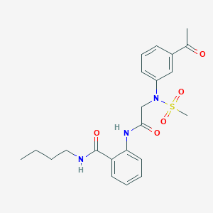 2-{[N-(3-acetylphenyl)-N-(methylsulfonyl)glycyl]amino}-N-butylbenzamide