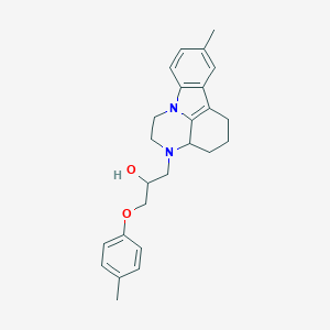 molecular formula C25H30N2O2 B421341 1-(8-methyl-1,2,3a,4,5,6-hexahydro-3H-pyrazino[3,2,1-jk]carbazol-3-yl)-3-(4-methylphenoxy)propan-2-ol CAS No. 356587-06-9